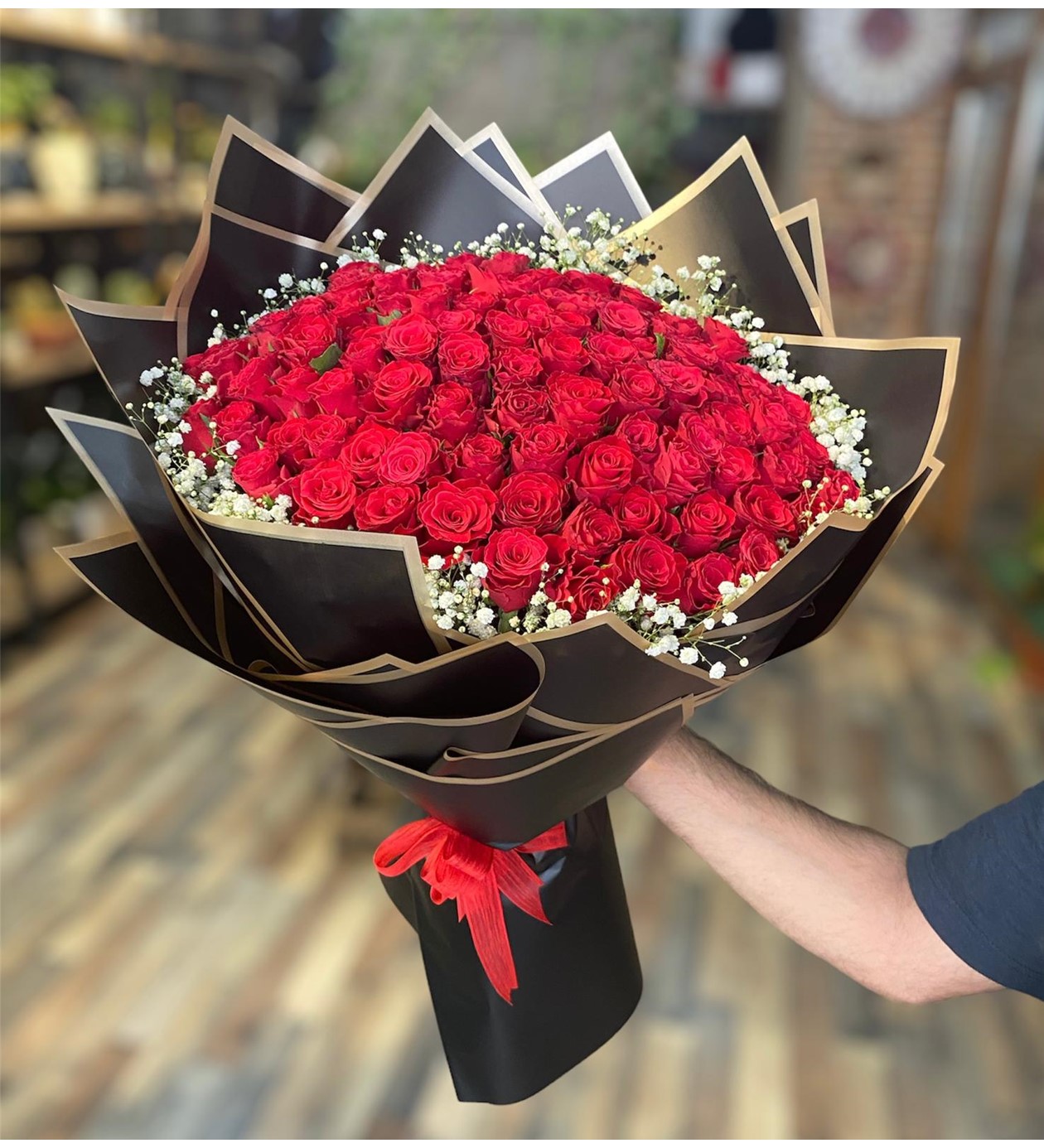 Beyaz Gül Buketi (100 adet )